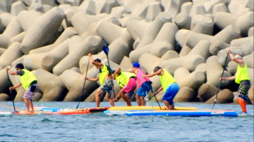 3 Alberta Cup SUP RACE (3 km class) Start-First Mark at LANIKAI Sirahamanomiya / Himeji | aquasport.tv