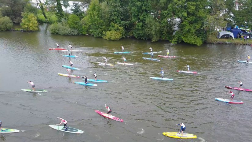 Süddeutsche SUP Meisterschaften 2017 in Hanau - Start Long Distance | aquasport.tv