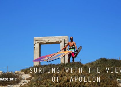 SURFING WITH THE VIEW OF APOLLON TEMPLE | aquasport.tv