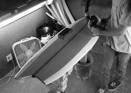 Surfboard build time lapse + surfing | aquasport.tv