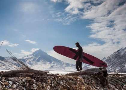 Зимний серфинг в краю вулканов. Winter surf in the land of volcanos | aquasport.tv